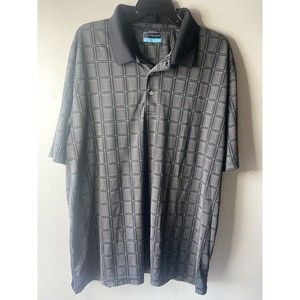 PGA Tour Size XXL Golf Polo Black and Gray Drifit Relaxed Putt Drive Chip